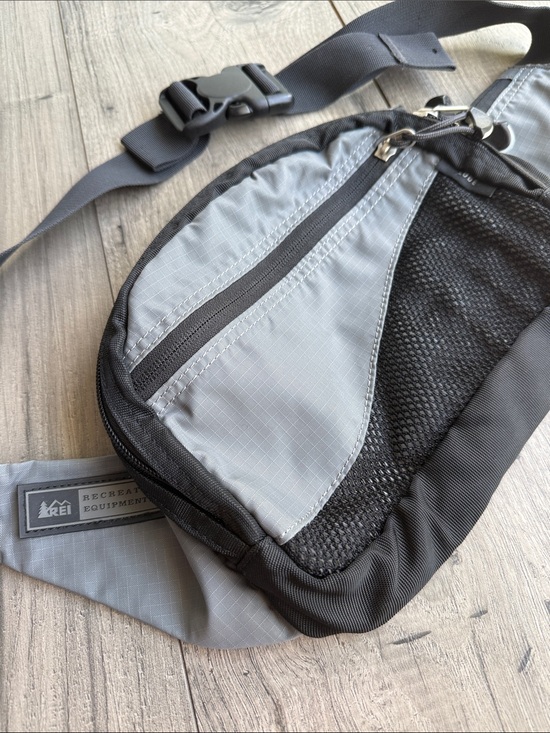 REI Handbags - REI Recreational Equipment Inc. Gray and Black Waist Sling Pack Bag